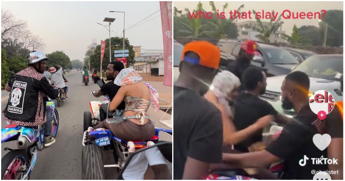 Trending video shows moment brave lady pushed everyone aside to join Meek Mill's bike