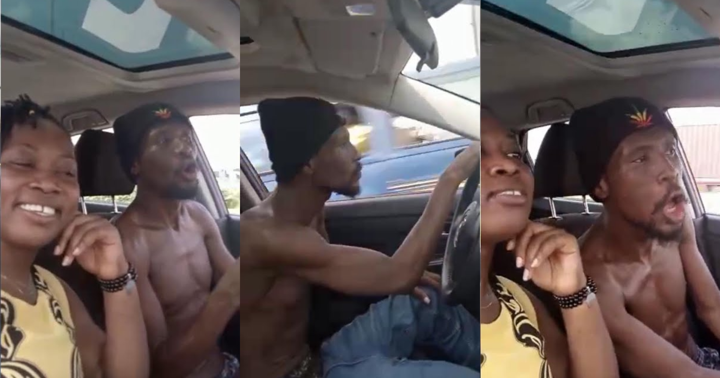 Okomfour Kwadee: Rapper spotted driving in town wife with fine lady