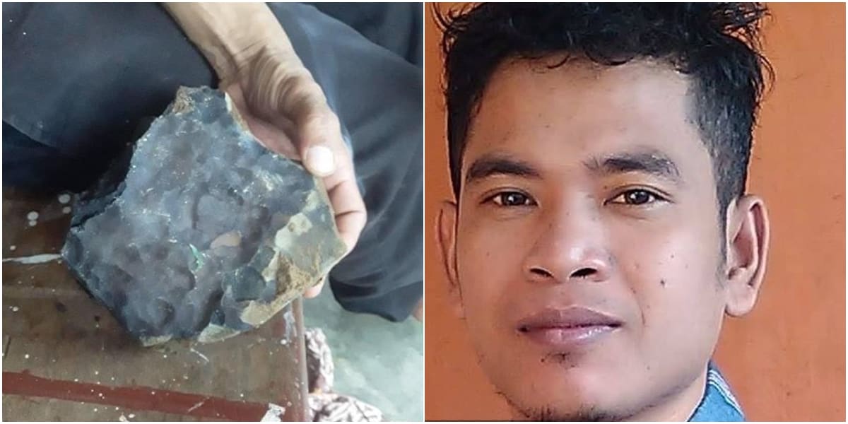 Indonesian man becomes an instant millionaire as meteorite worth £1.4m crashes through his roof