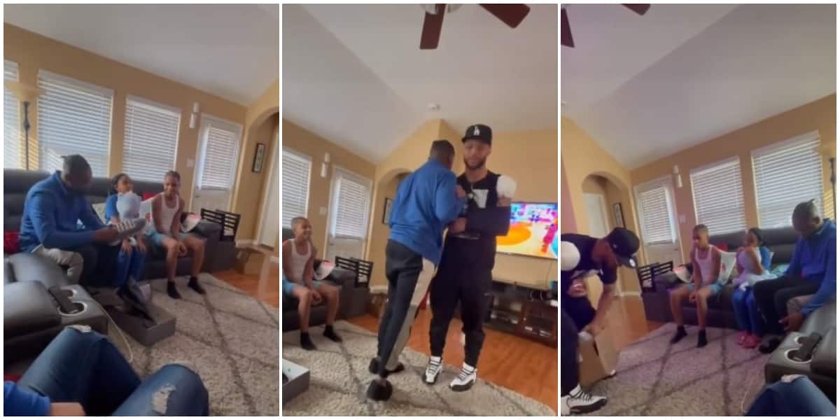Man surprises his ex-wife's husband with gifts for taking care of his kids