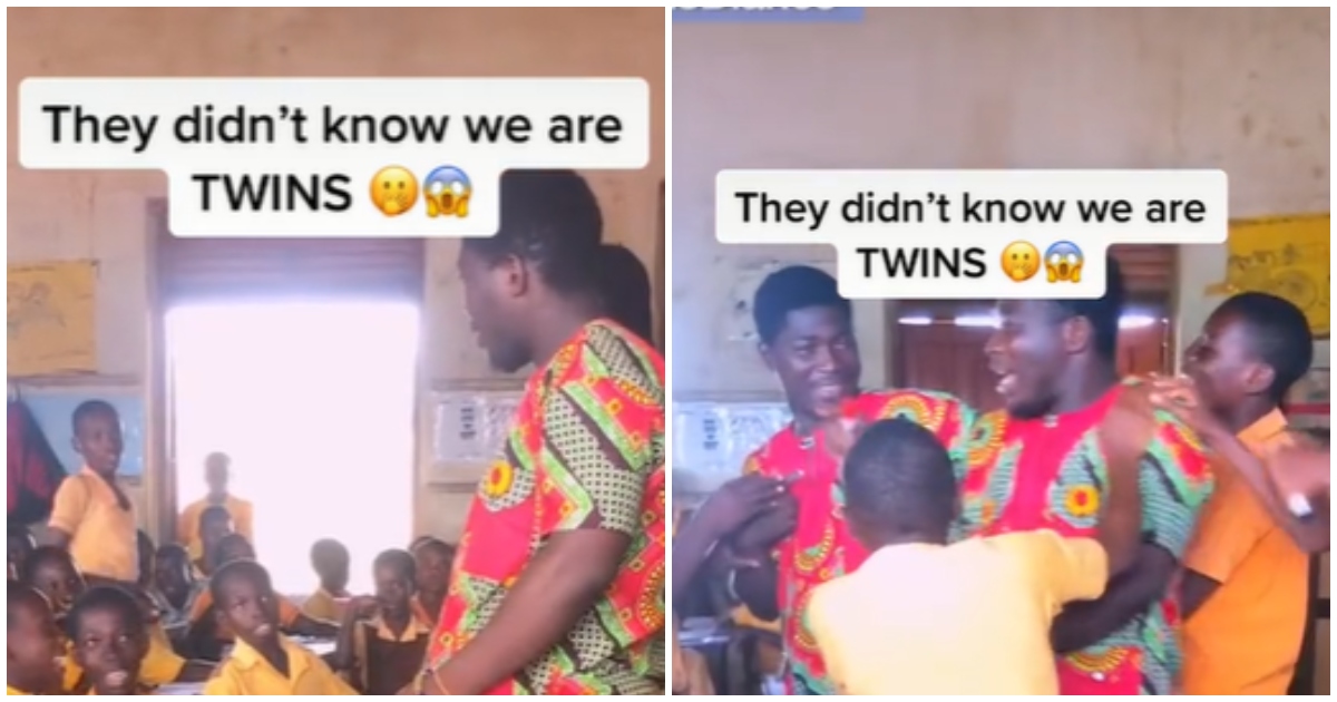The Ghanaian students were shocked after realizing that their teacher was a twin