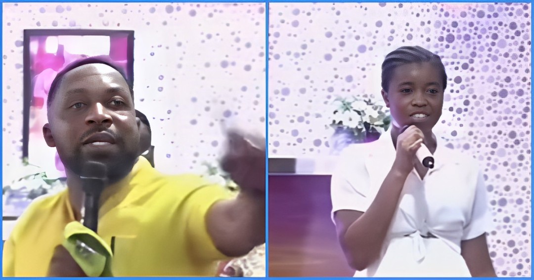 Ghanaian Pastor angrily cut-short young lady's testimony in Church: "I don't condone nonsense here
