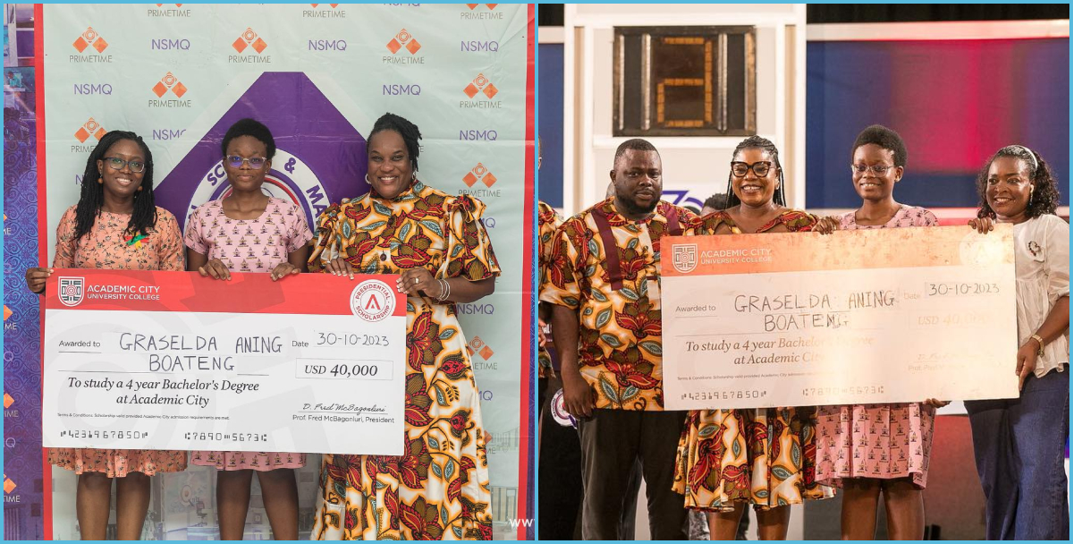 Graselda Boateng: Anglican SHS NSMQ star wins $40,000 scholarship, Ghanaians react