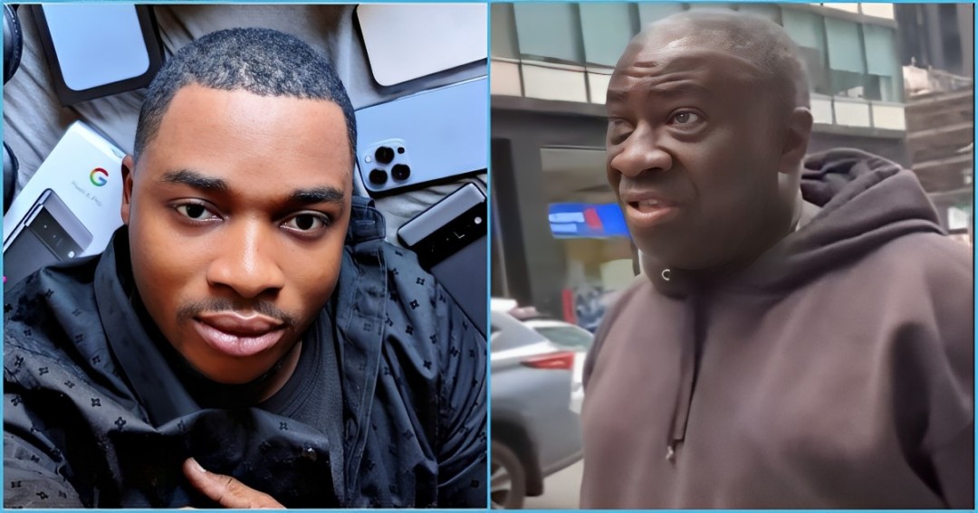 Ghanaian man confronts Twene Jonas abroad, cautions him against hurling insults at govt officials
