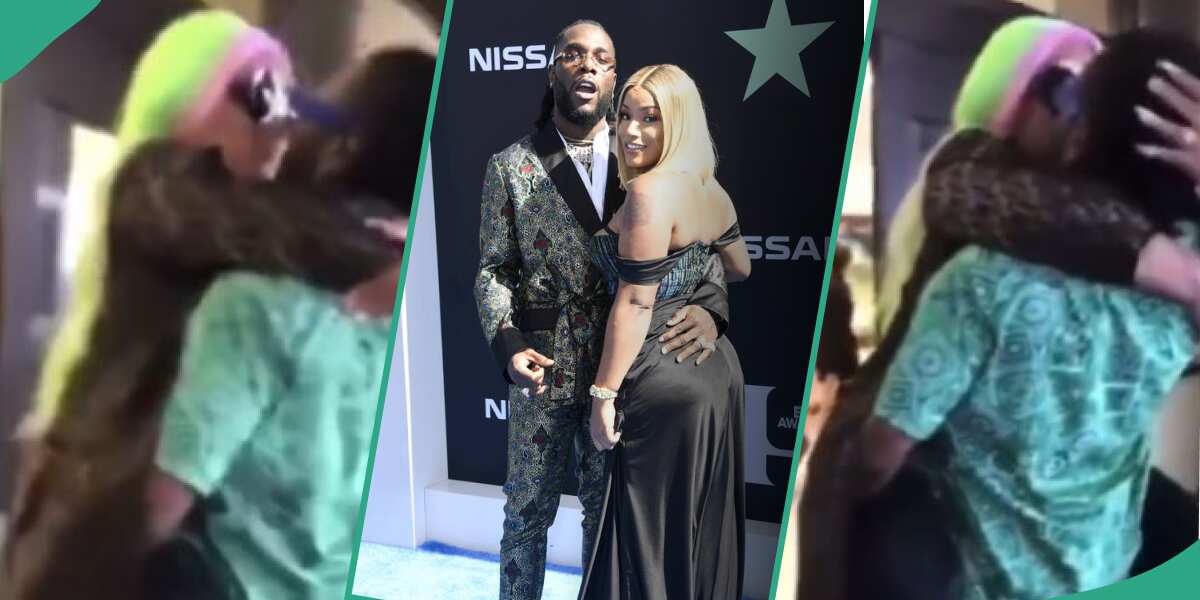 "Does his mum know?" Reactions as video of Burna Boy and Stefflon Don reuniting, kissing goes viral