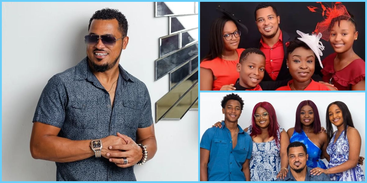 Van Vicker releases beautiful family photos with his wife and children as he celebrates 4th birthday