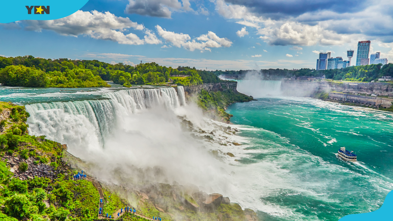 The mighty American Falls on the U.S side of Niagara Falls