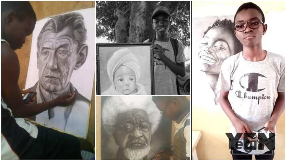 Check out the amazing artworks of this young boy from Edo state, he's asking for support