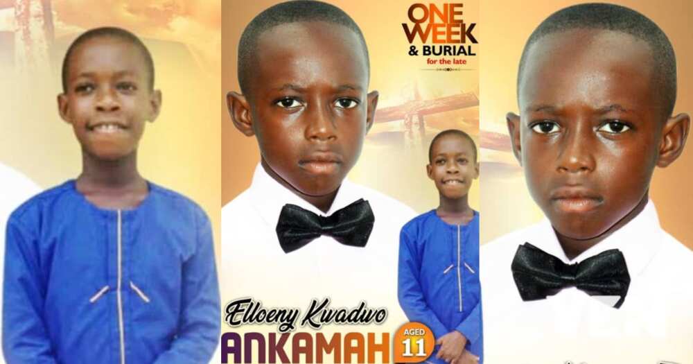 Funeral poster of handsome 11-year-old boy who died in Kumasi causes heartbreak