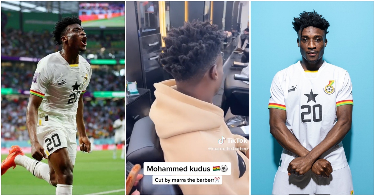 Ghana Vs Uruguay: Mohammed Kudus Visits Barbershop; Gets Fresh Cut Ahead Of World Cup Match