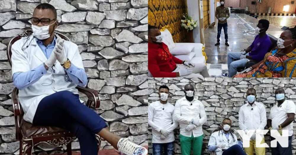 Coronavirus: Obinim explains his viral mask and gloves photos