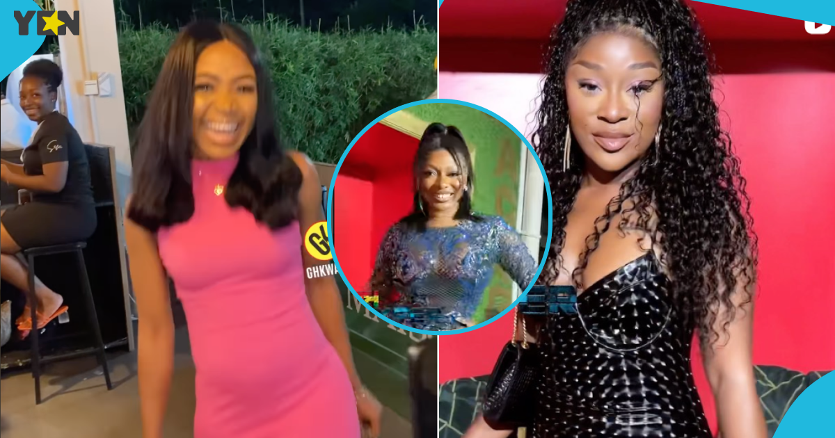 Efia Odo and Sista Afia outshine S3fa with their stunning black dresses at her Vibration listening party