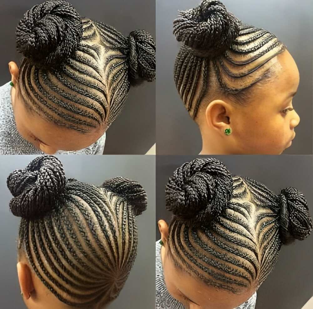 short hair african braids for kids