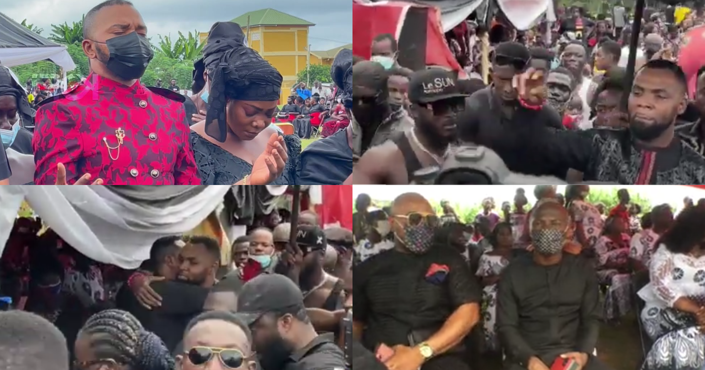 Videos drop as Obofour, Badu Kobi and other top pastors storm Kumasi to mourn with Obinim at his father's funeral