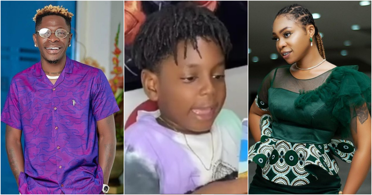 Video of Shatta Wale's son wearing earrings and looking like grown man causes stir