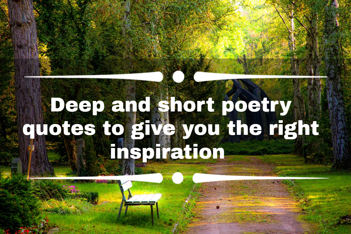 70+ deep and short poetry quotes to give you the right inspiration