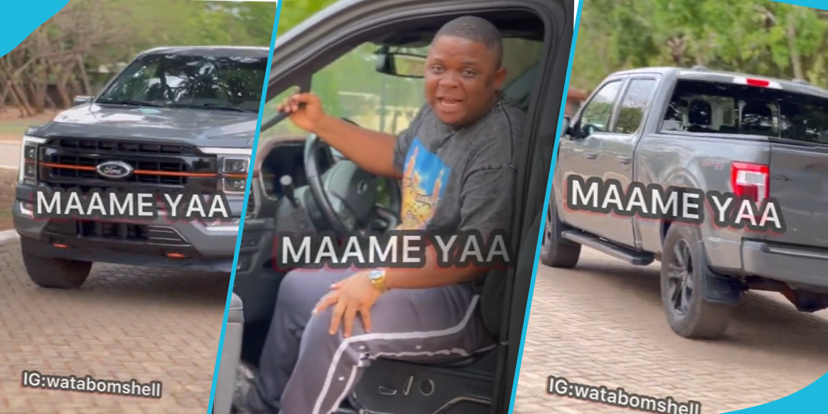 Watabombshell drives expensive Ford F150 in video, Ghanaians impressed