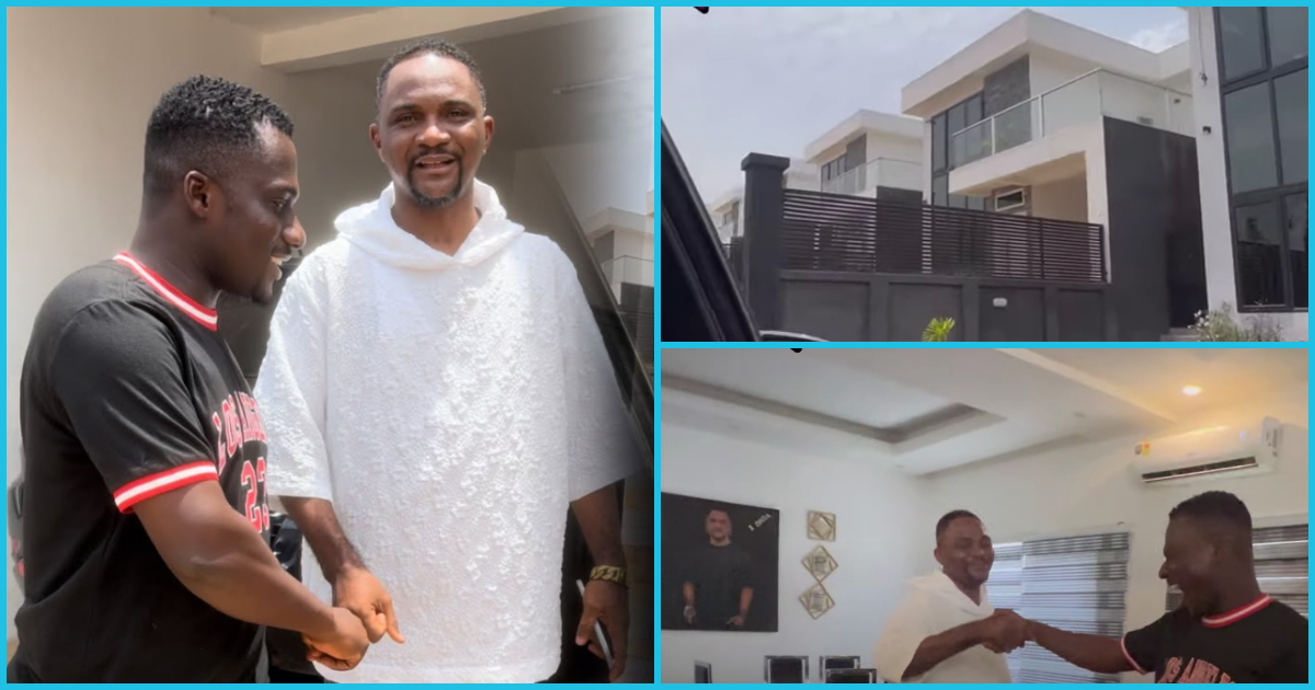 Mr Logic opens door to his newly acquired plush house, Zionfelix amazed by what he saw (Video)