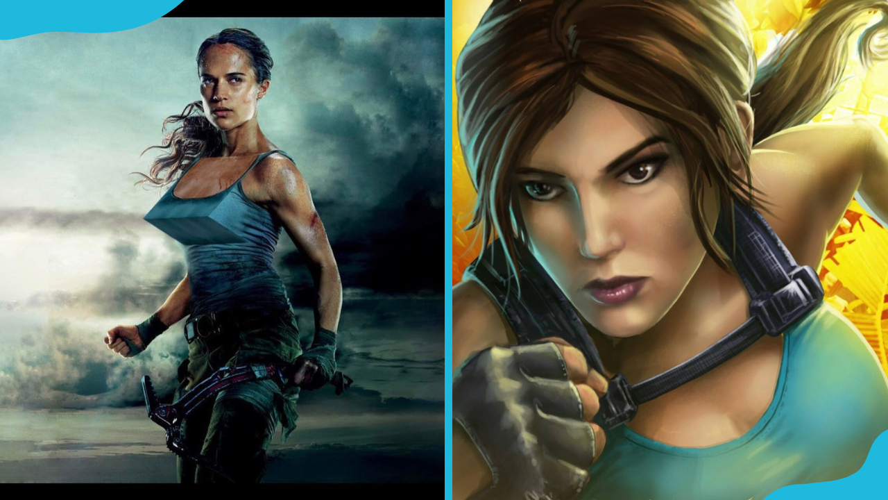 Lara Croft from Tomb Raider in action