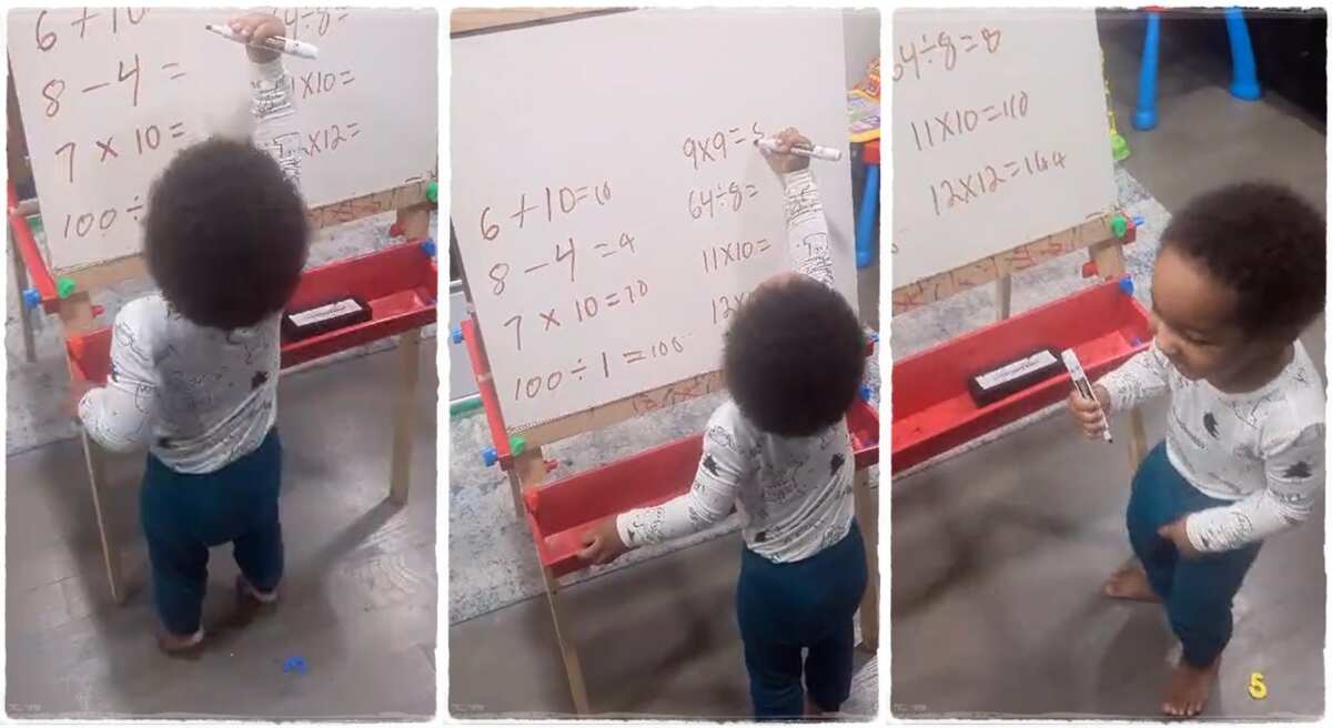 Boy goes viral after solving mathematics questions.