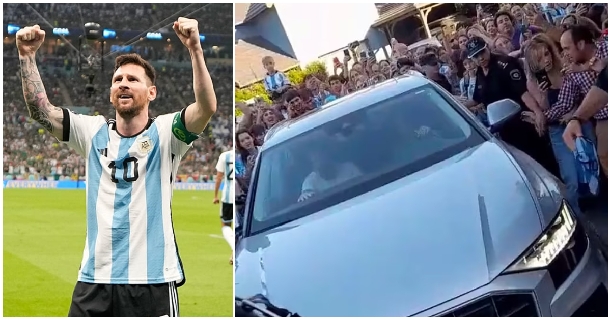 Fans mob Messi's house in Rosario, Argentina