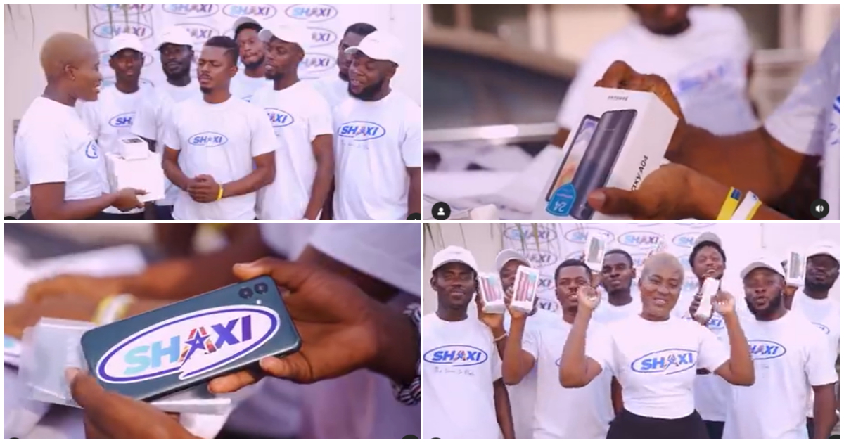 Shatta Wale: Ghanaian dancehall musician awards Shaxi drivers with mobile phones, video shows how excited the drivers were