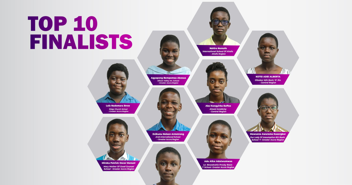 Photos of the 10 finalists for The Literacy Challenge 2023.