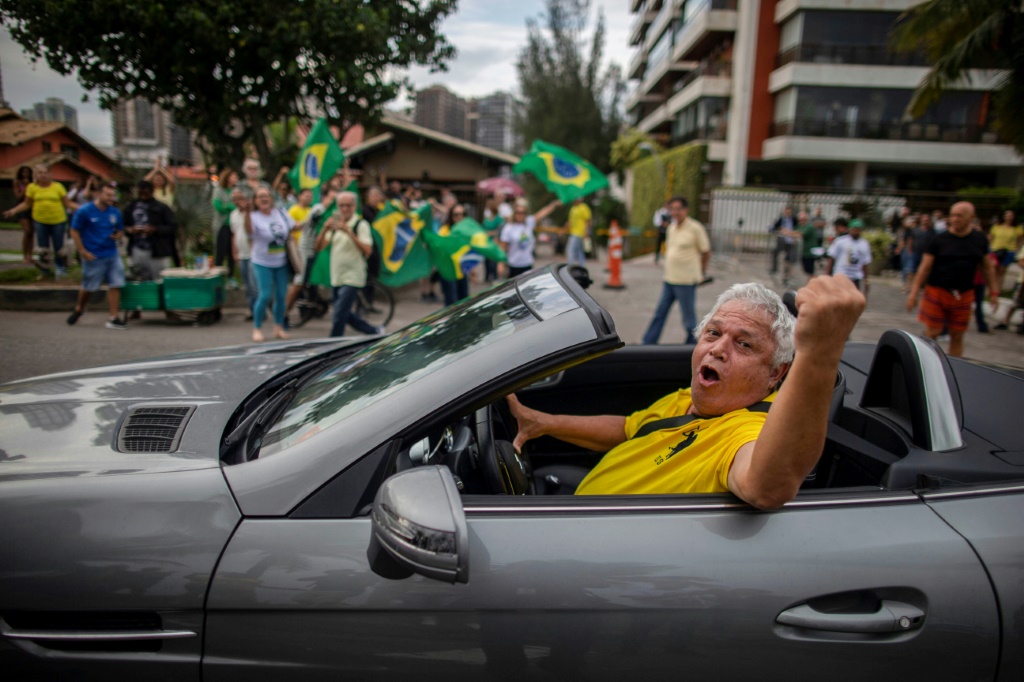 President Jair Bolsonaro's former home in Rio de Janeiro's upscale Barra da Tijuca neighborhood has become a rallying point for supporters of the far-right incumbent