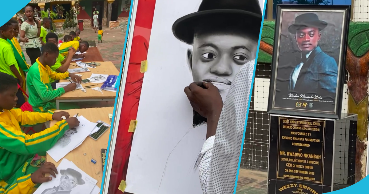 Lil Win's students of Great Minds International draw a portrait of him in an art competition, video drops