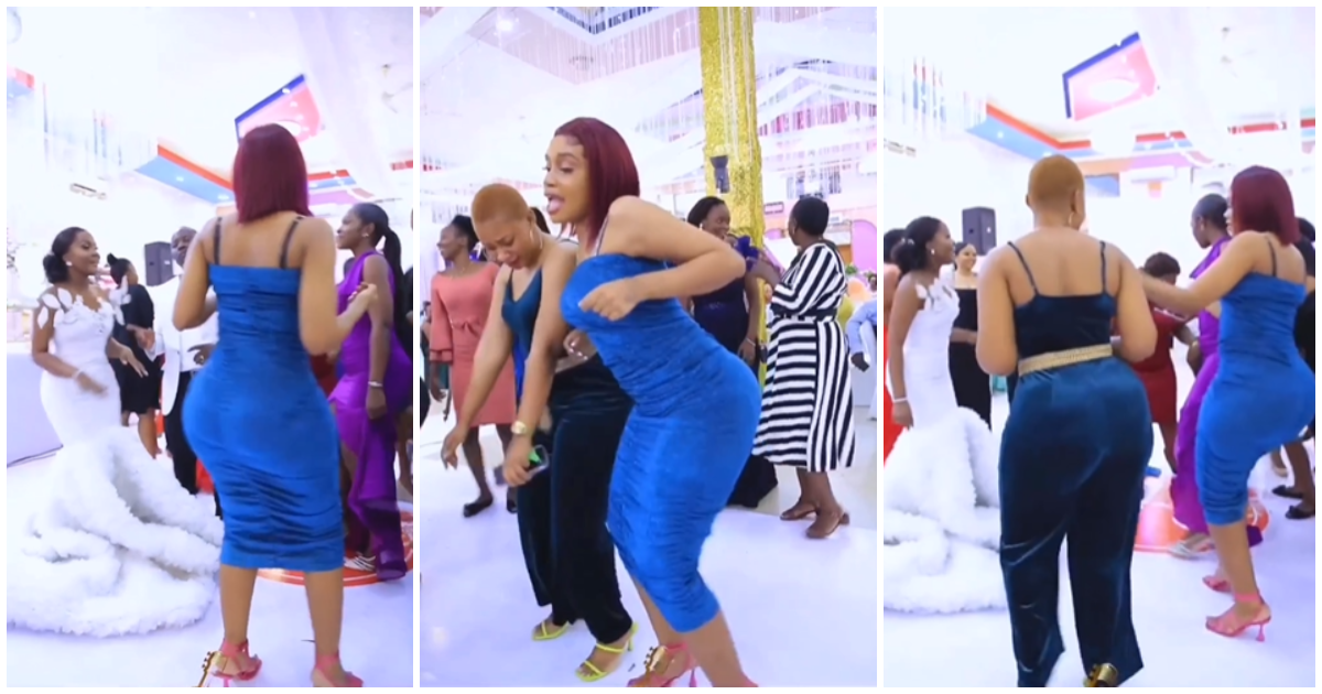Pretty & curvaceous wedding guest causes stir as she displays impressive dance moves in video