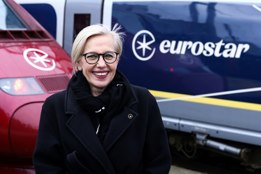 Unveiling a new logo, Eurostar CEO Gwendoline Cazenave said passenger numbers were capped because of the slowness of post-Brexit passport checks