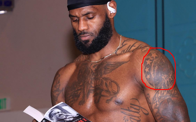 LeBron James has stars tattoo on his upper left arm