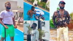 Bisa Kdei flaunts his mansion with a pool like Shatta Wale; Sista Afia, Benedicta Gafah react (video)