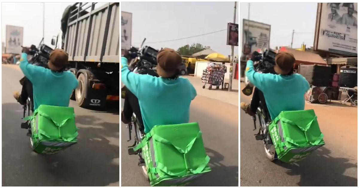 Bolt rider doing a wheelie stunt