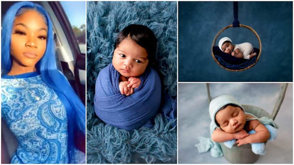 Check out the amazing photoshoot this young lady gave her baby, stirs reactions