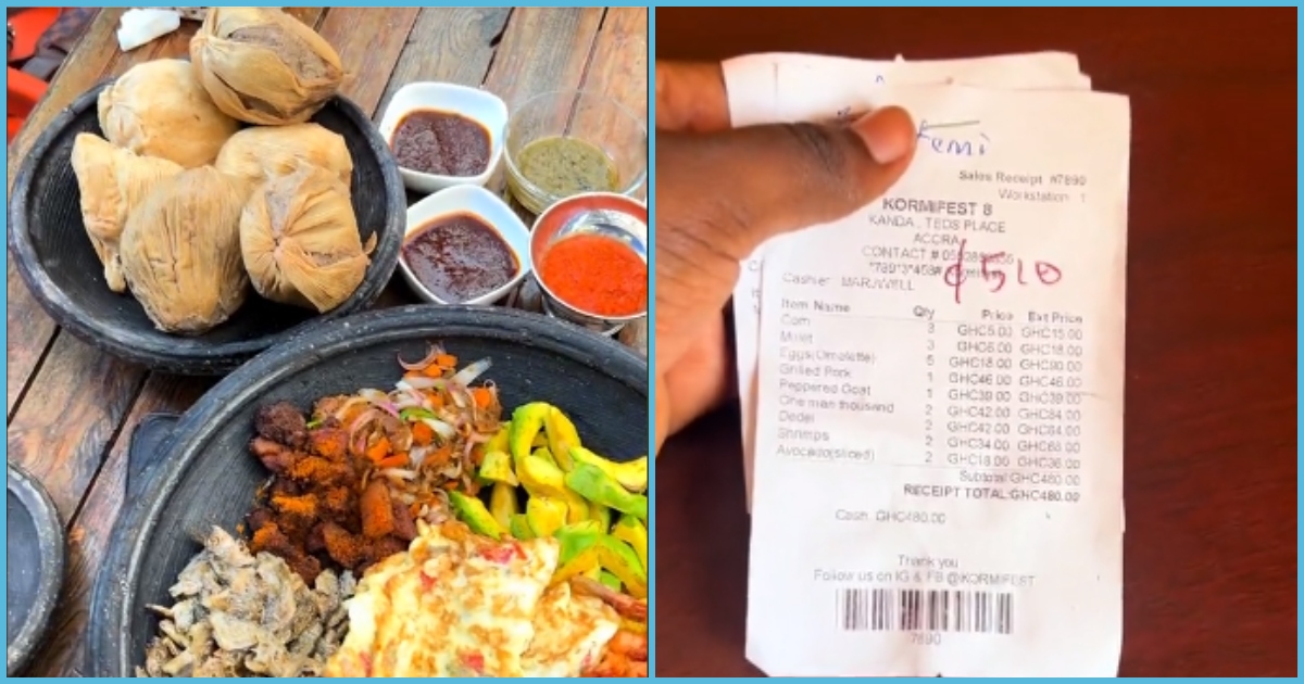 Ghanaian lady storms restaurant, spends GH¢510 on kenkey: "The pepper cost GH¢24"