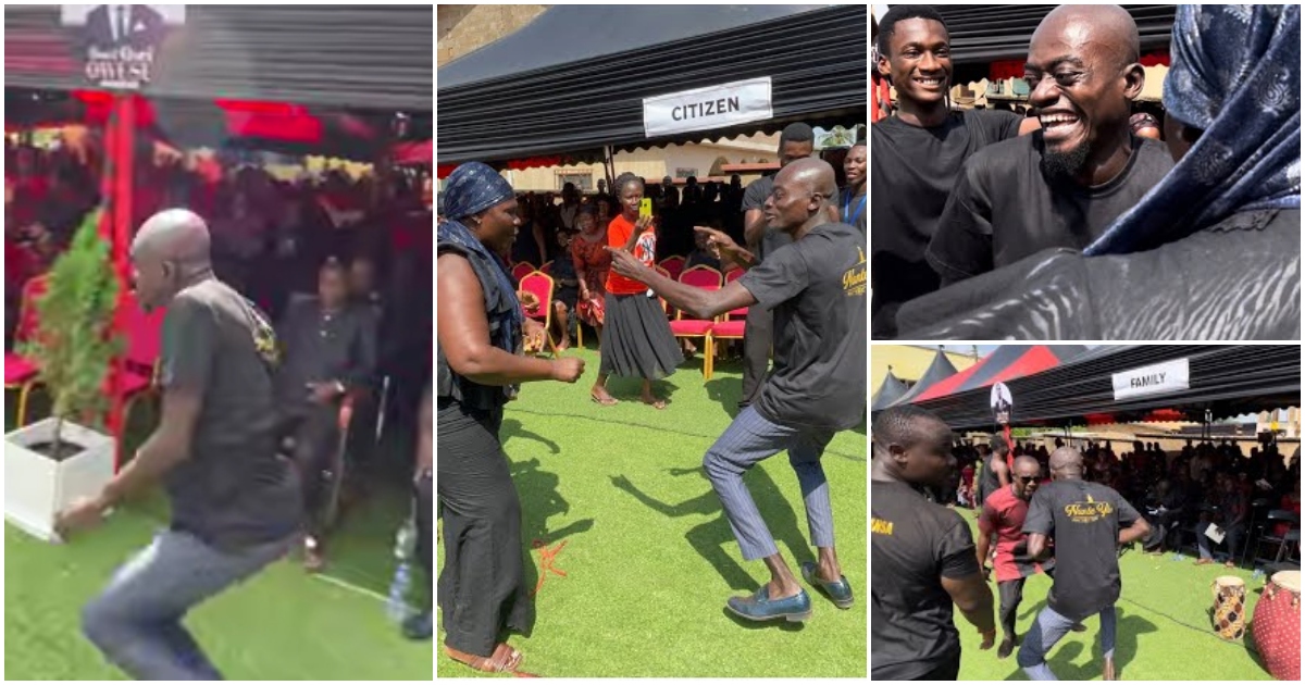 Lil Win: Kwadwo Nkansah Storms Funeral Grounds; Busts Serious Dance Moves