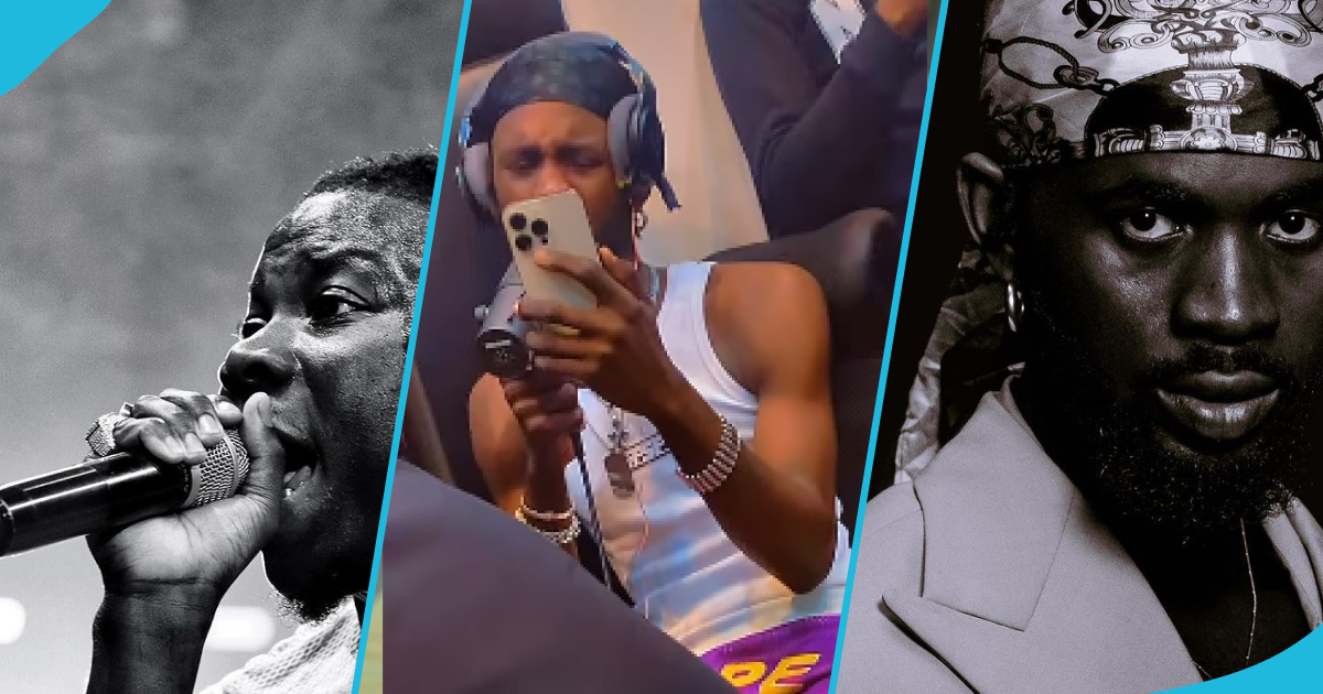 Black Sherif: Ghanaian rapper seen in the studio with Stonebwoy, fans excited