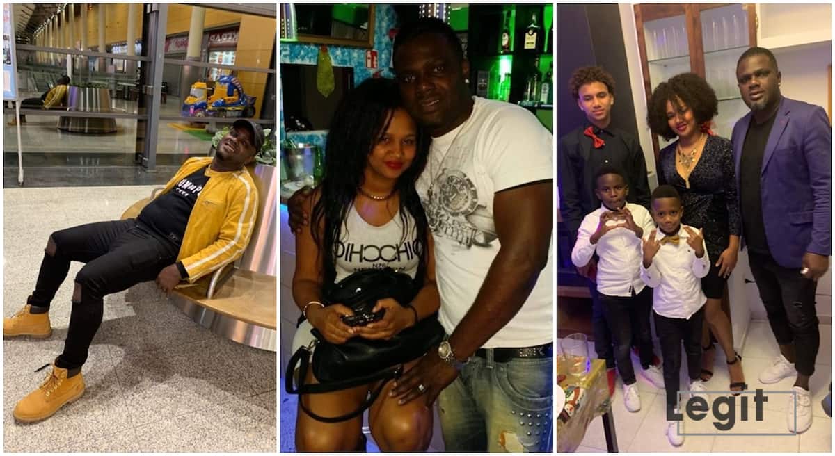 Man who left Nigeria for Spain by land at 25 marries 'oyinbo' lady, bears fine kids, vows not to return