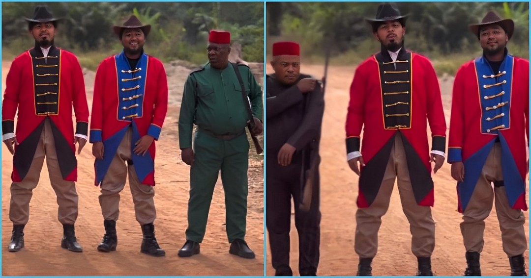Lil Win drops first video of Ramsey Nouah, Victor Osuagwu and Charles Awurum on set, peeps delight