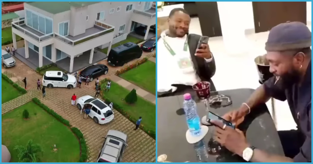 Asamoah Gyan left screaming after seeing Adebayor's palatial mansion in Togo (Video)
