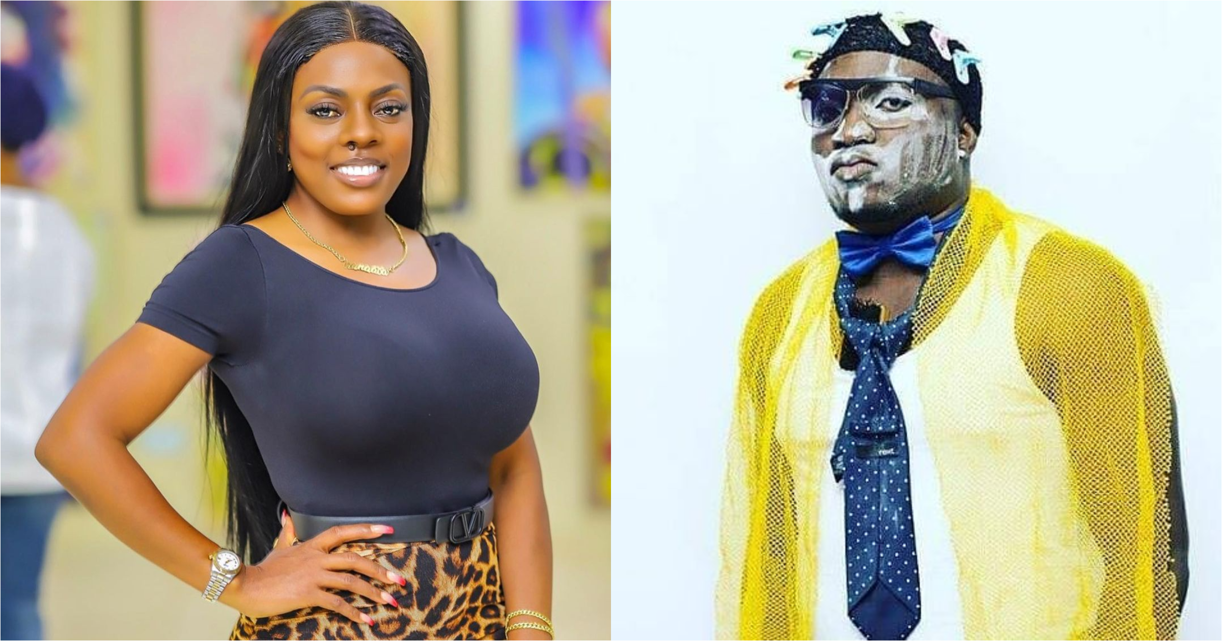 Nana Aba Anamoah 'insults' DKB for making fun of her forehead in new video