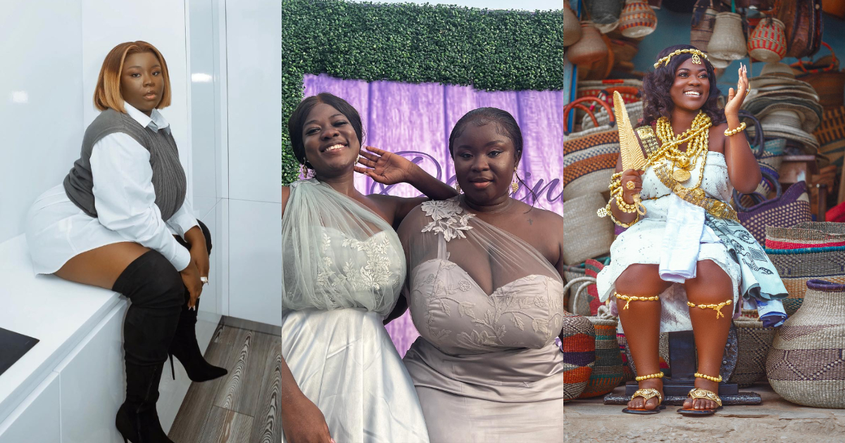 Maame Serwaa and Asantewaa join heads; go viral with stunning wedding guest photos
