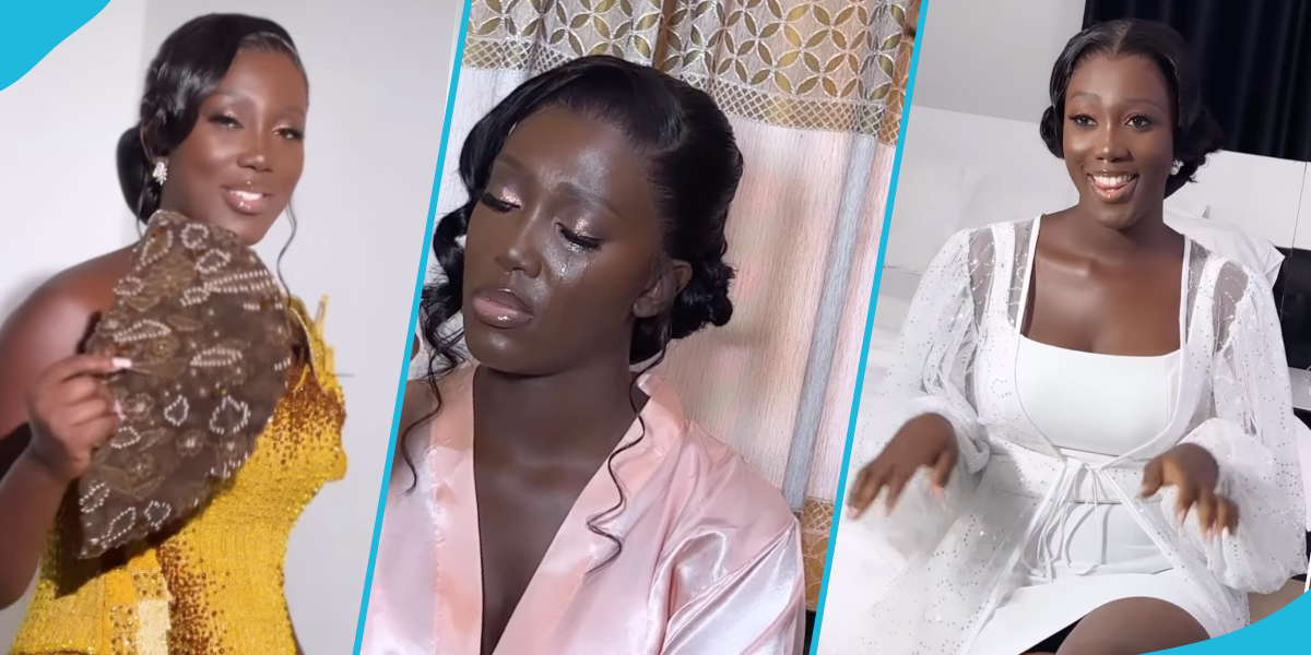 Ghanaian bride Efua looks sheds tears on her wedding day