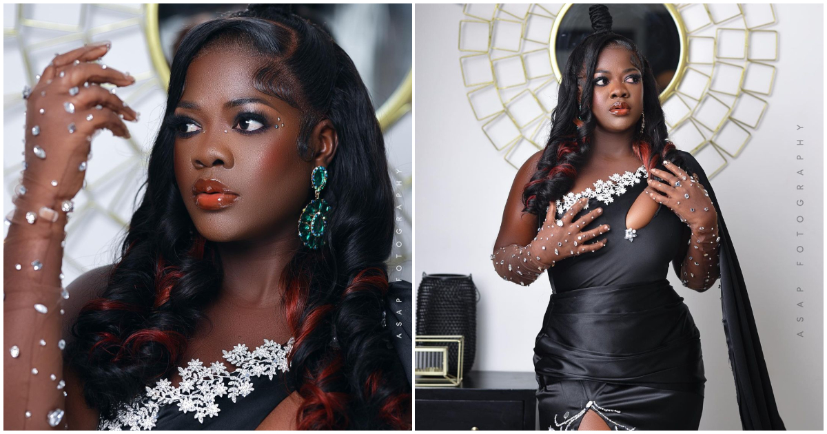 Asantewaa slays in a black gown on her birthday