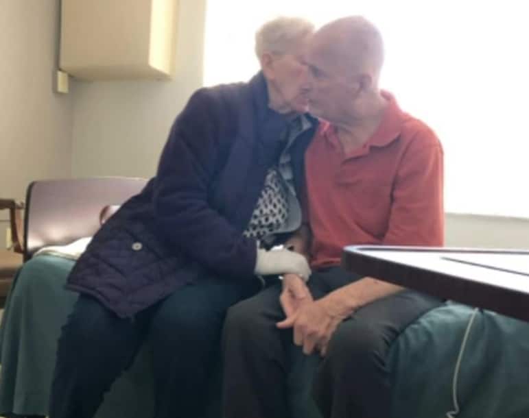 Husband surprises wife of 63 years on her 84th birthday after getting separated for weeks in lockdown
