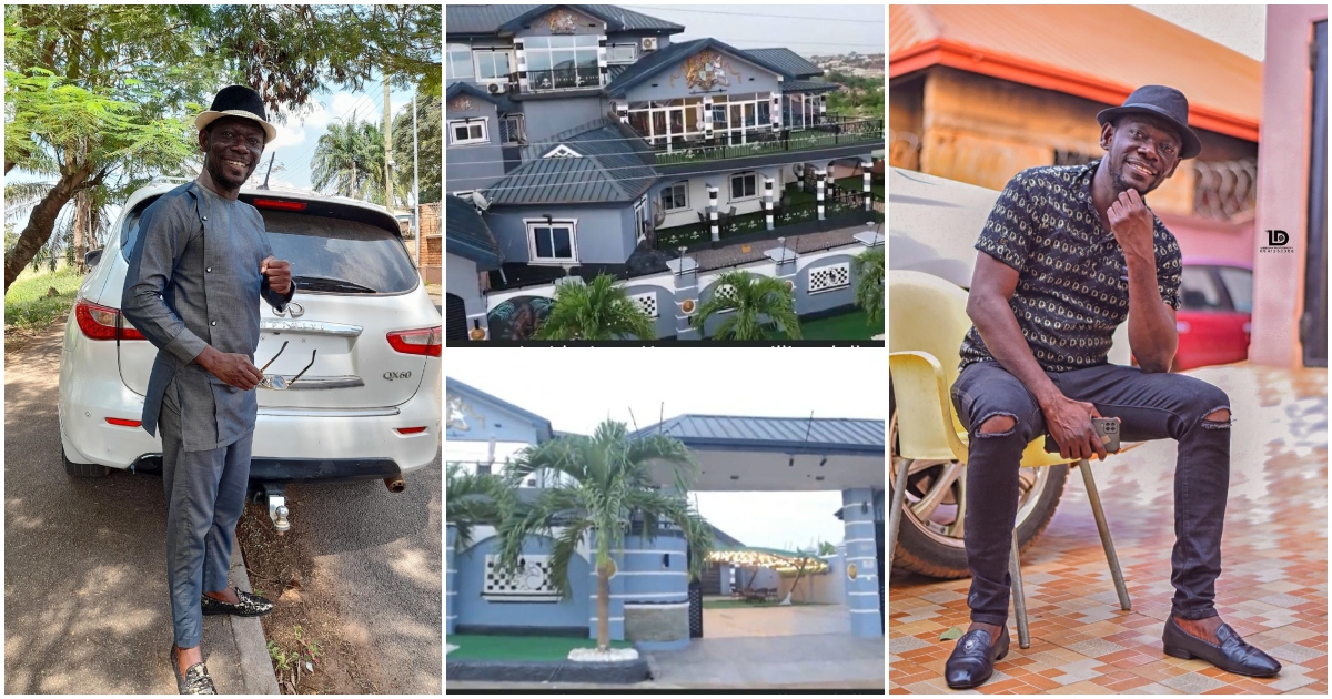 Agya Koo says he painted his mansion all by himself: "I start at 5:30am & finish around 2:30am"