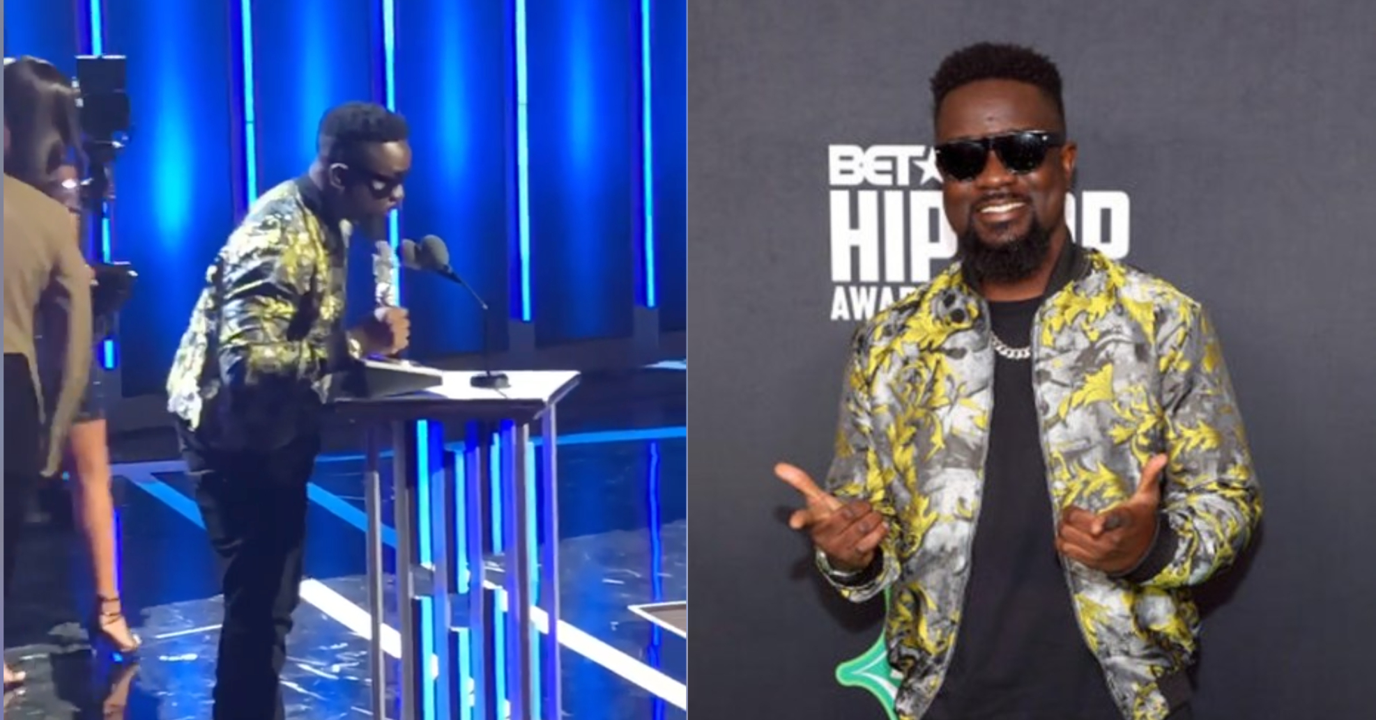 Video of lean-looking Sarkodie rapping in a bus before fame pops up