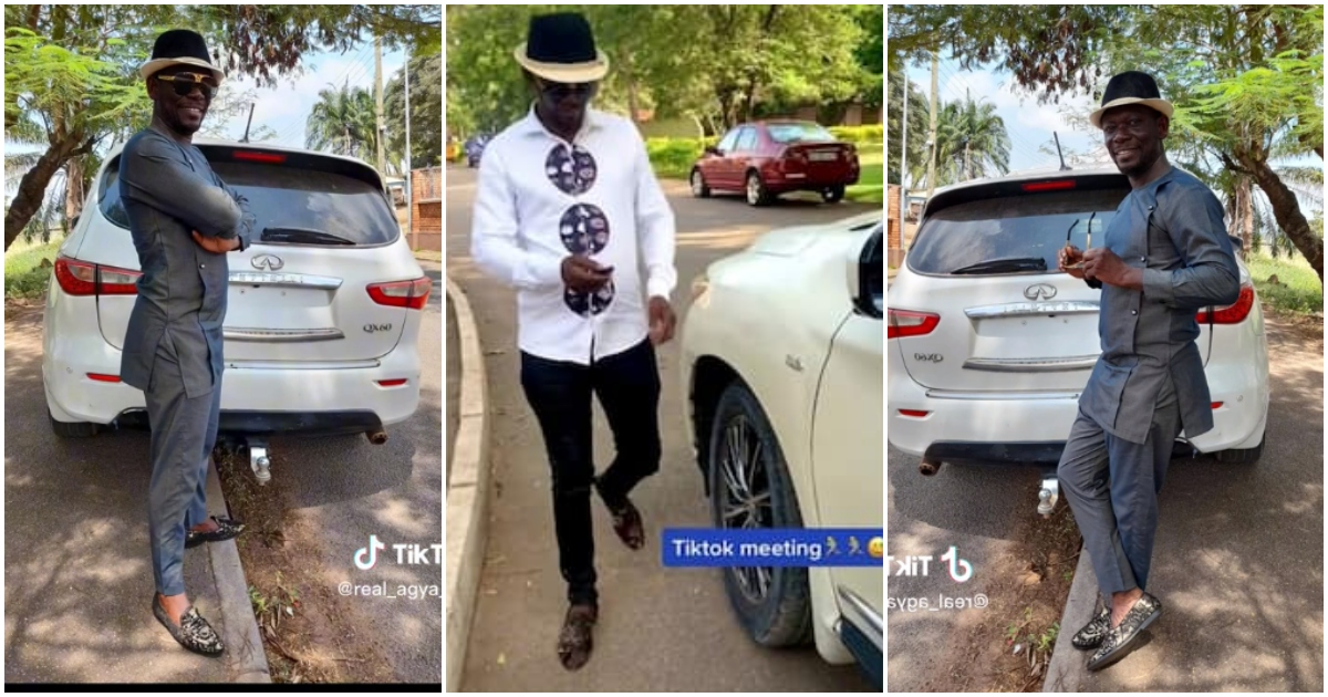 Agya Koo Flaunts New Unregistered Infinity QR60 Worth Over GH₵600,000 In New Video