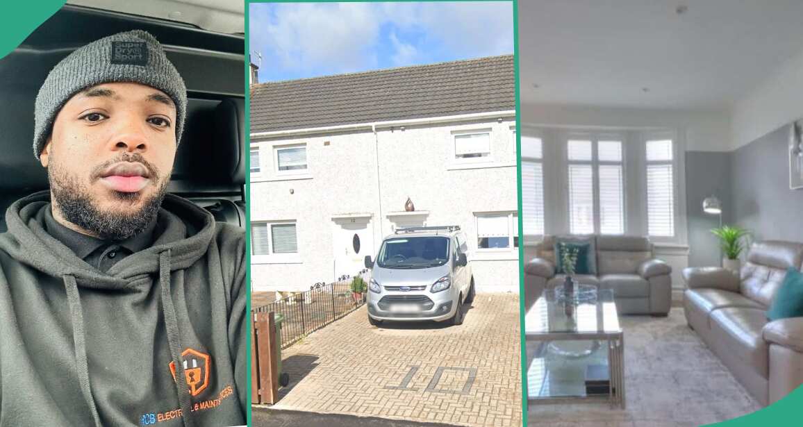 Man shares photos of big house his younger brother bought in UK, rejoices
